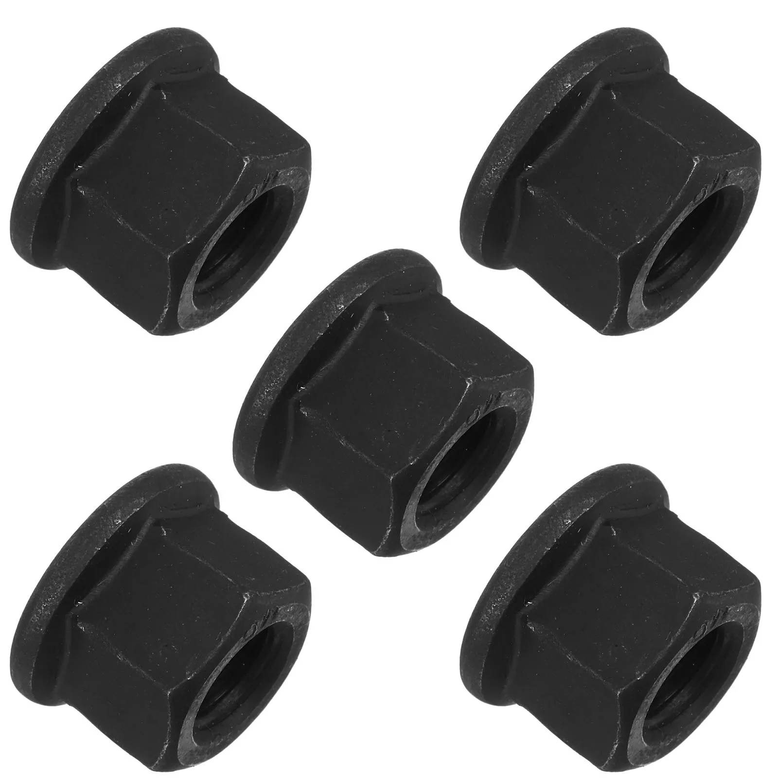 

5Pcs Flange Nut Carbon Steel M10 Hex Nuts Thickened Design Easy Installation Versatile Use M10 Nut