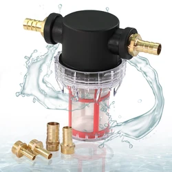 6-25mm Garden Hose Filter with Brass Pagoda Adapter Coupler Joint Agricultural Irrigation Prefilter 10-200 Mesh Strainer Screen