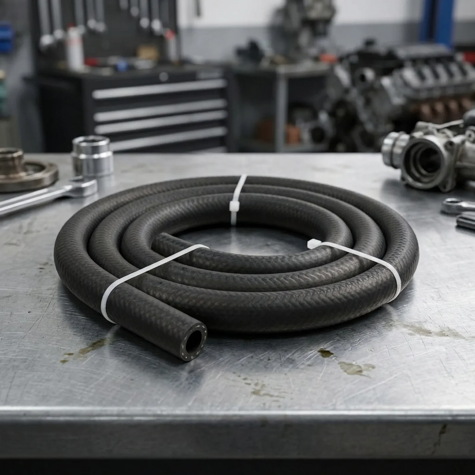 Transmission Oil Cooler Kit for General Use with 8 Row Aluminum Radiator and 1.2 Meter Hose Suitable for Multiple Vehicle Setups