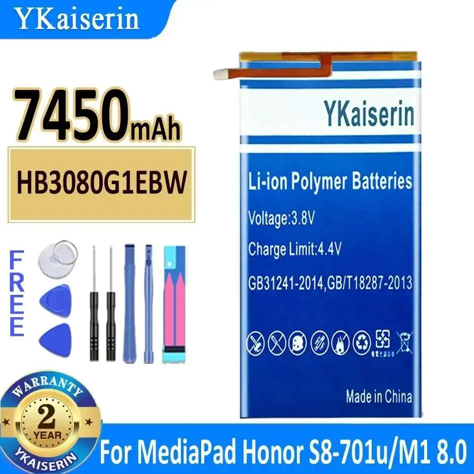 

Battery HB3080G1EBW 7450mAh For Huawei Mediapad M2 M1 8.0"M2-801L S8 701u For Honor S8-701W T3 10 Ags-L09 Ags-W09 T3 9.6 Lte