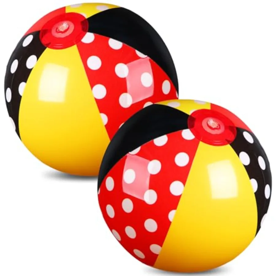 

2 Pack Inflatable Beach Balls for Kid Party Favors for Birthday Summer Pool Novelty Water Beachball Game Toys for Boy Girl Gift
