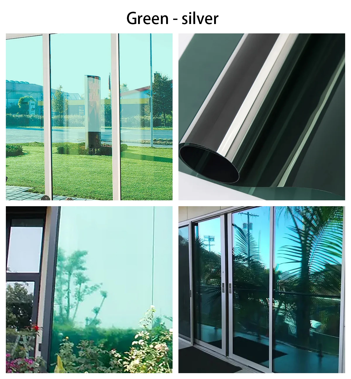 Privacy Window Film Self Adhesive Sun Protection Film Anti-UV One Way Heat Insulation Glass Stickers For Home Office Decor