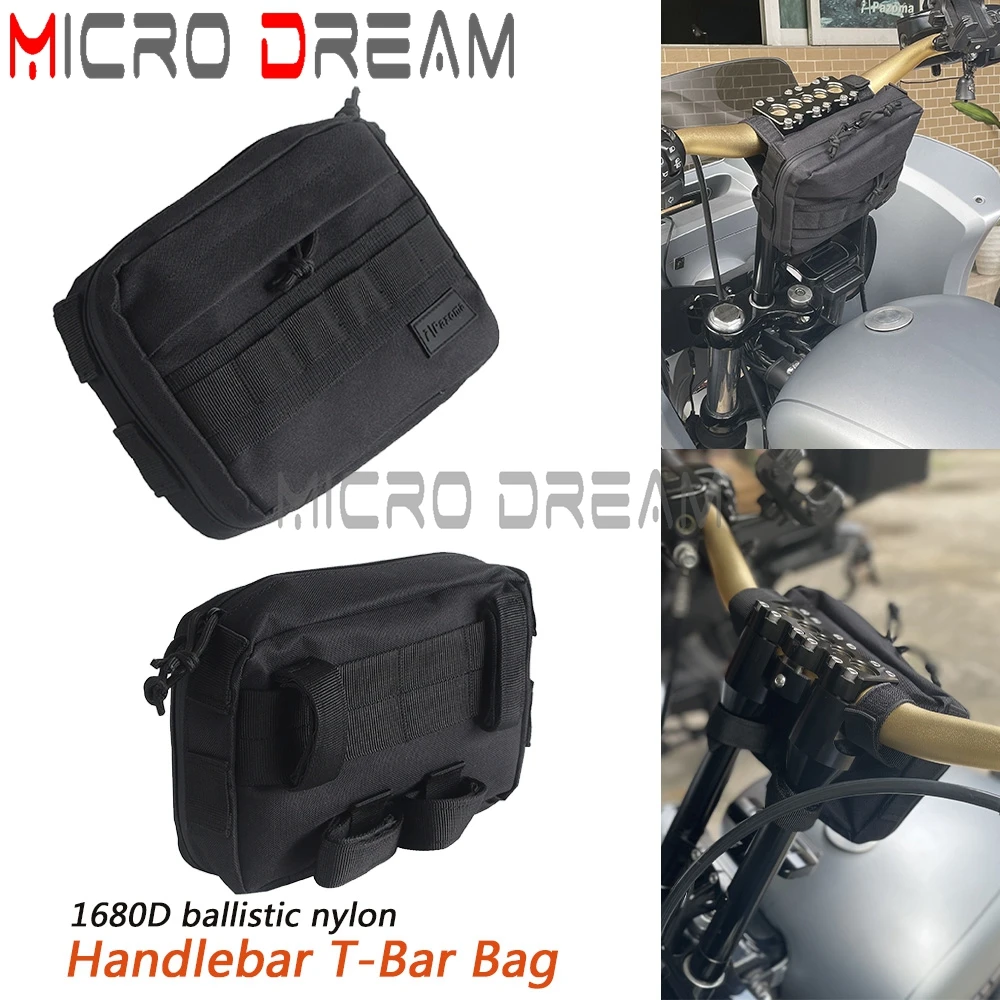 

Club Thug Style T-bar Handlebar Bag 1680D Ballistic Nylon Storage Tool Bags For Harley Sportster Dyna Softail Street Fat Bob