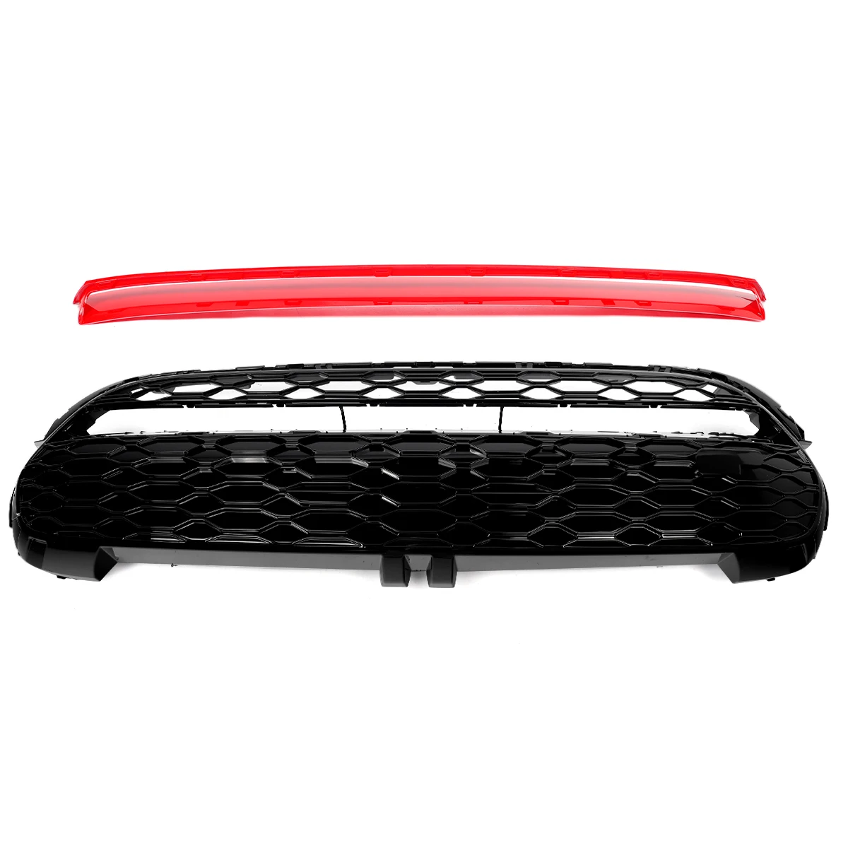 PER 14-21 MINI COOPER F55 F56 F57 GP STILE NERO LUCIDO + ROSSO TRIM GRANDE ANTERIORE 1 PZ
