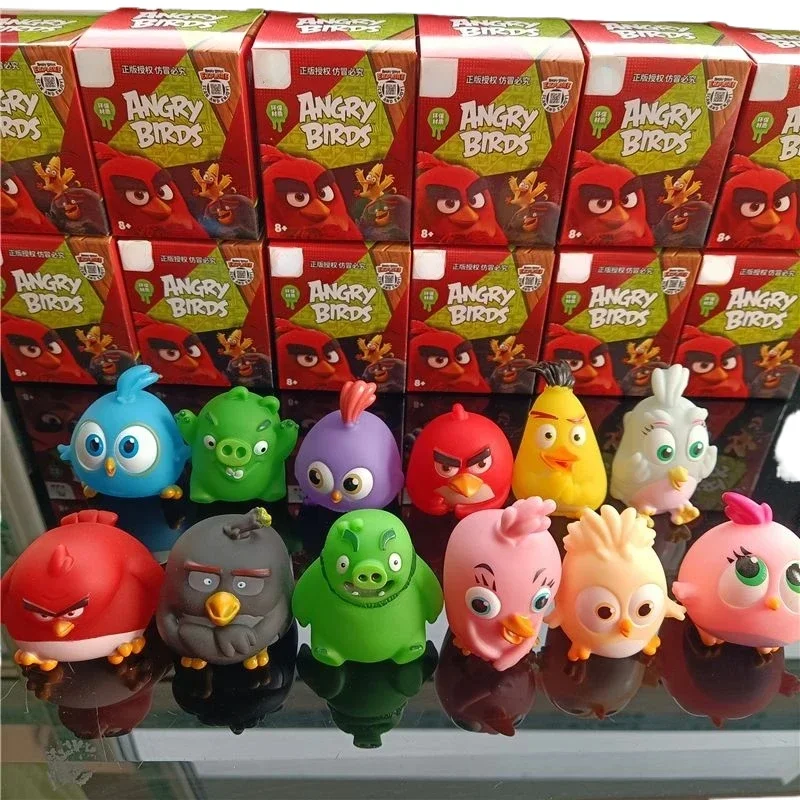 Angry Birds Children\'s Surprise Gift Box Kawaii Funny Personalized Doll Model Ornament Student Blind Box Soft Plastic Toy Gift