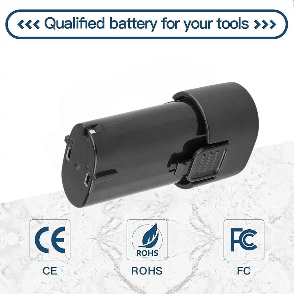 7.2V 3000mAh BL7010 Li-ion Battery Replacement Makita 194355-4 TD020 TD020D TD020DS DF330D ML704 TD090D Power Tools