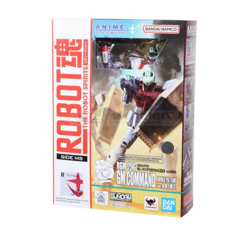 Bandai-figuras de acción de GUNDAM, modelo de Robot Spirits, RGM-79G, Comando GM, conejillo de indias, juguetes de Anime, regalo para niños, genuinos sin abrir