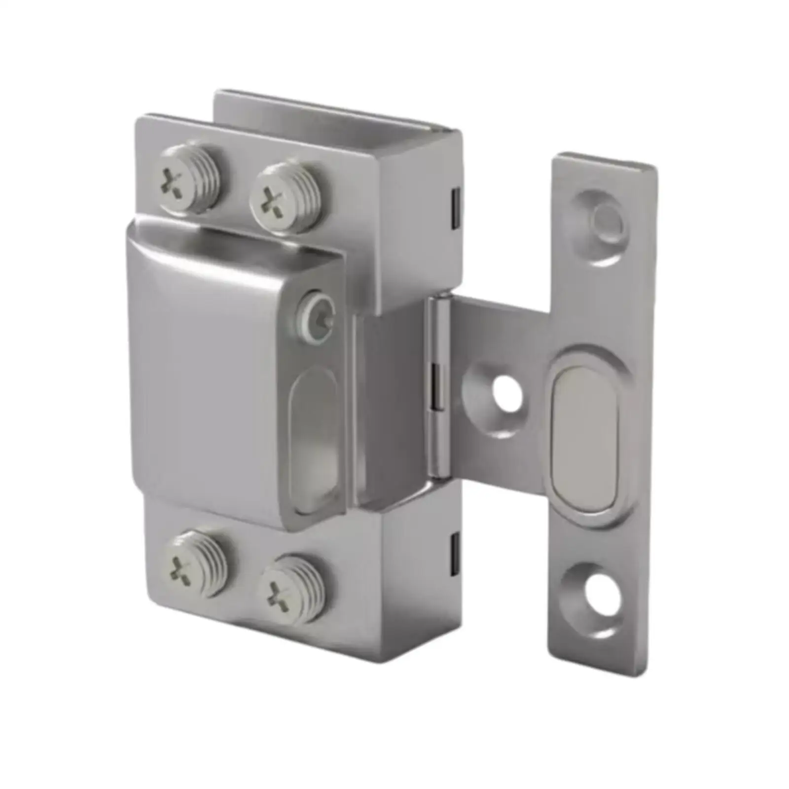 Soft Close Hydraulic Hinge Stainless Steel for Frameless Glass Cabinet Door with Damping Function and Mounting Plate