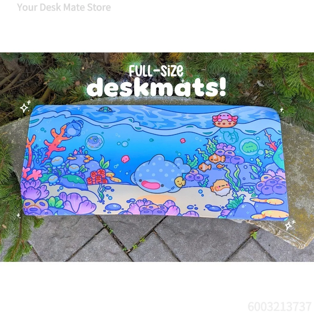 Tapis de souris Tiny Ocean, accessoires de bureau, tapis de souris XXL, accessoires pour ordinateur portable, tapis de bureau