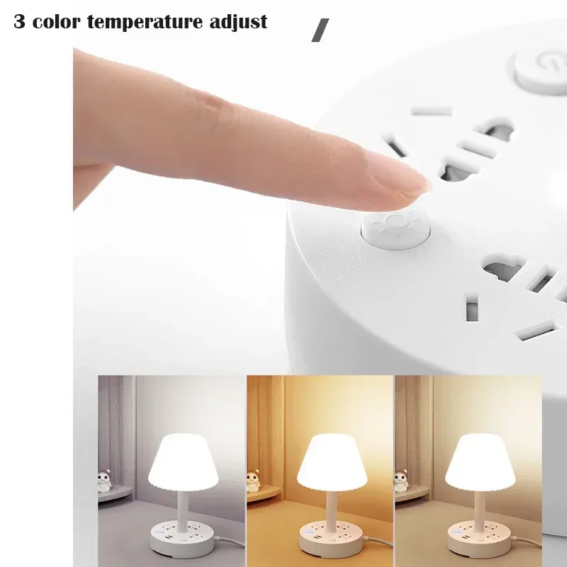 Desk Lamp with USB Socket Board One-to-multiple Converter Strip Bedroom Night Light Lighting Strip Strip