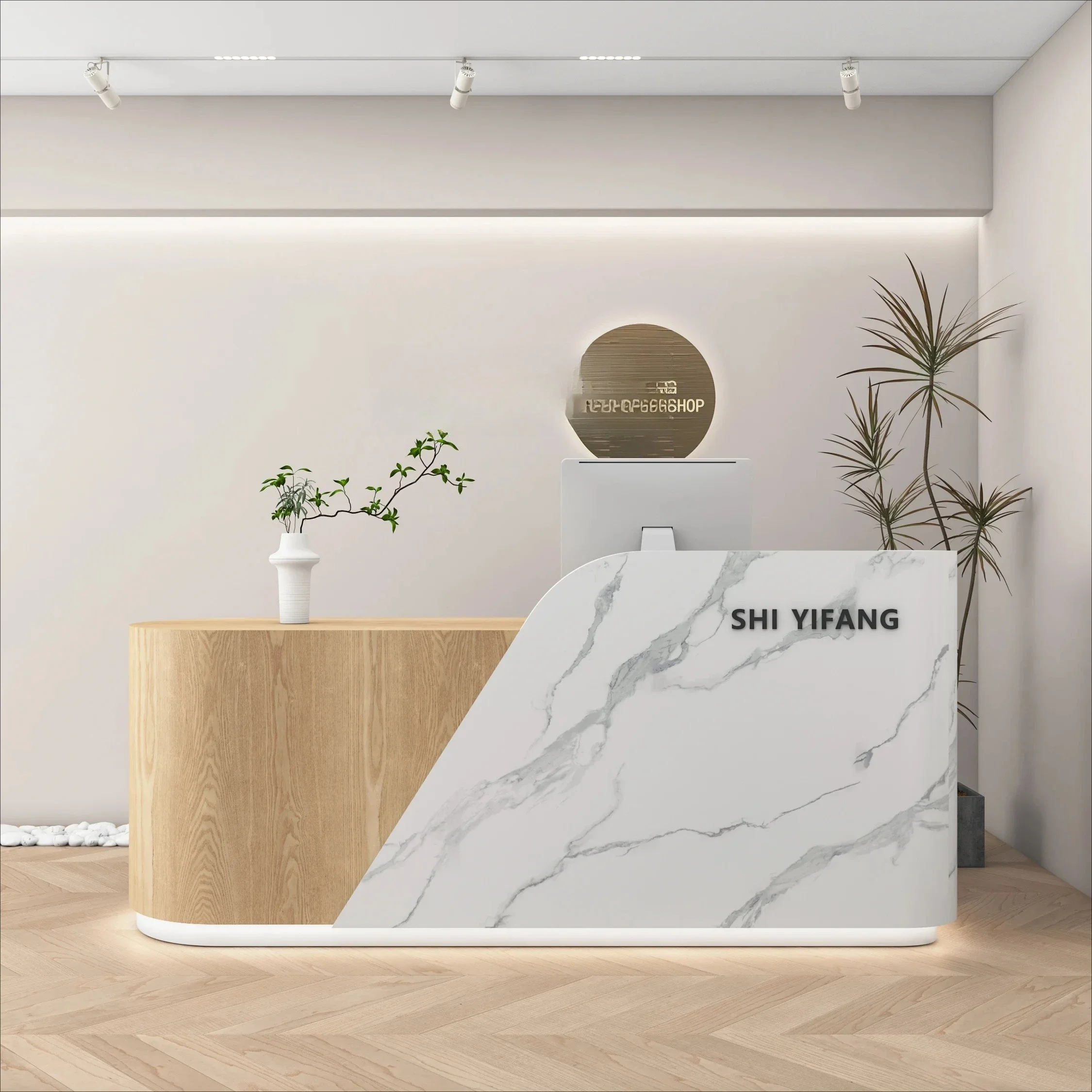 HYS  Cabinet Beauty Salon Bar Clothing Store Women's Cabinet Clothing Reception Desk Health Center Front Desk Cashier