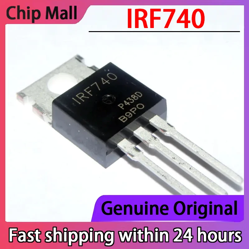 1PCS IRF740 Brand New Spot IRF740PBF TO-220 400V 10A MOS Field-effect Transistor