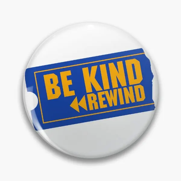 Blockbuster Be Kind Rewind  Soft Button Pin Collar Lover Gift Hat Cartoon Clothes Badge Lapel Pin Brooch Women Metal Fashion