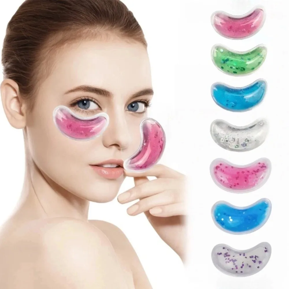Gel Eye Pad Reusable Hot Cold Compress Eye Patches Ice Feel Hot Cold Eye Mask for Eye Strain Swelling Dark Circle Skin Care Tool