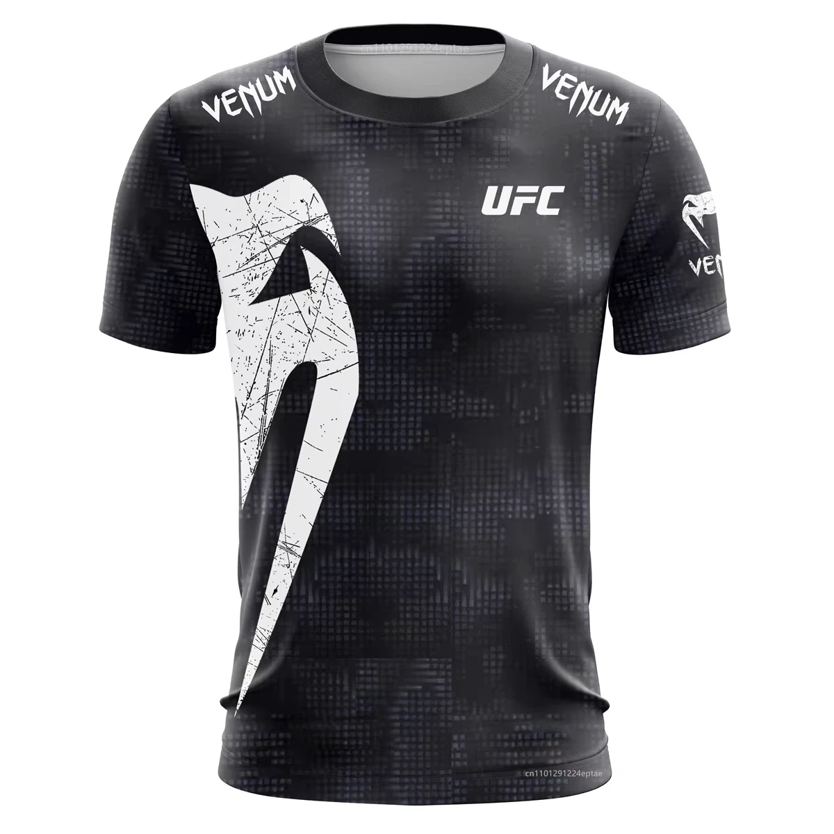 الرجال UFC أسود تي شيرت أبيض كلاسيكي قصير الأكمام ثلاثية الأبعاد طباعة تيز الصيف عادية س الرقبة جيرسي الملاكمة اللياقة البدنية التدريب تي شيرت