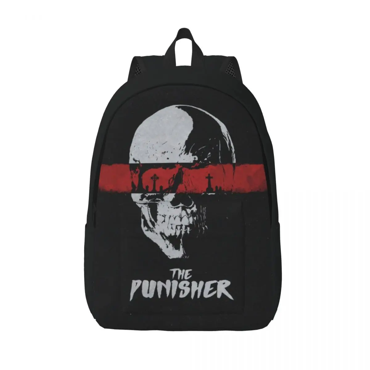 Custom John Bernthal Punisher Canvas Backpacks for Women Men Waterproof College School Bag Printing Bookbags