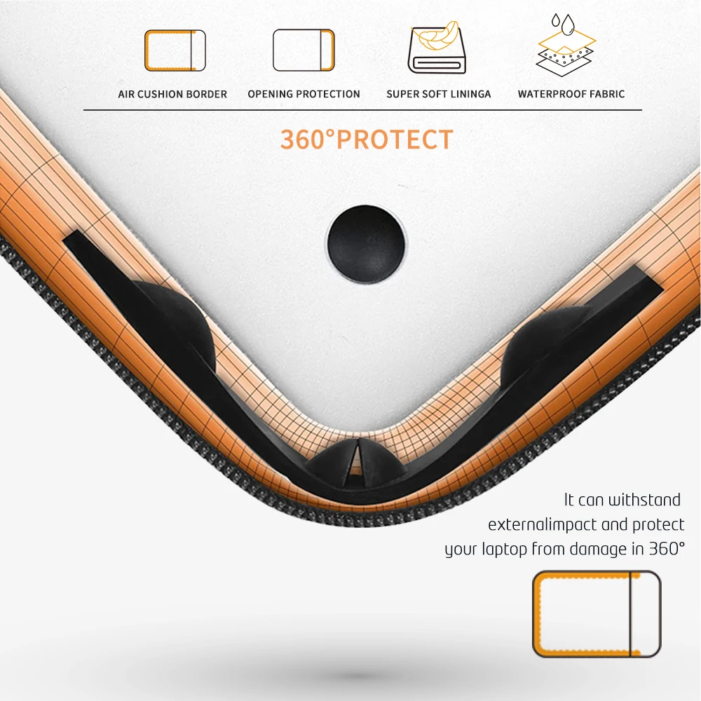 Laptop Sleeve Pouch Bag For Macbook Air Pro 13 14.2 Inch Soft Tablet Case Notebook Carring Sleeve Briefcase For Matebook HP Dell