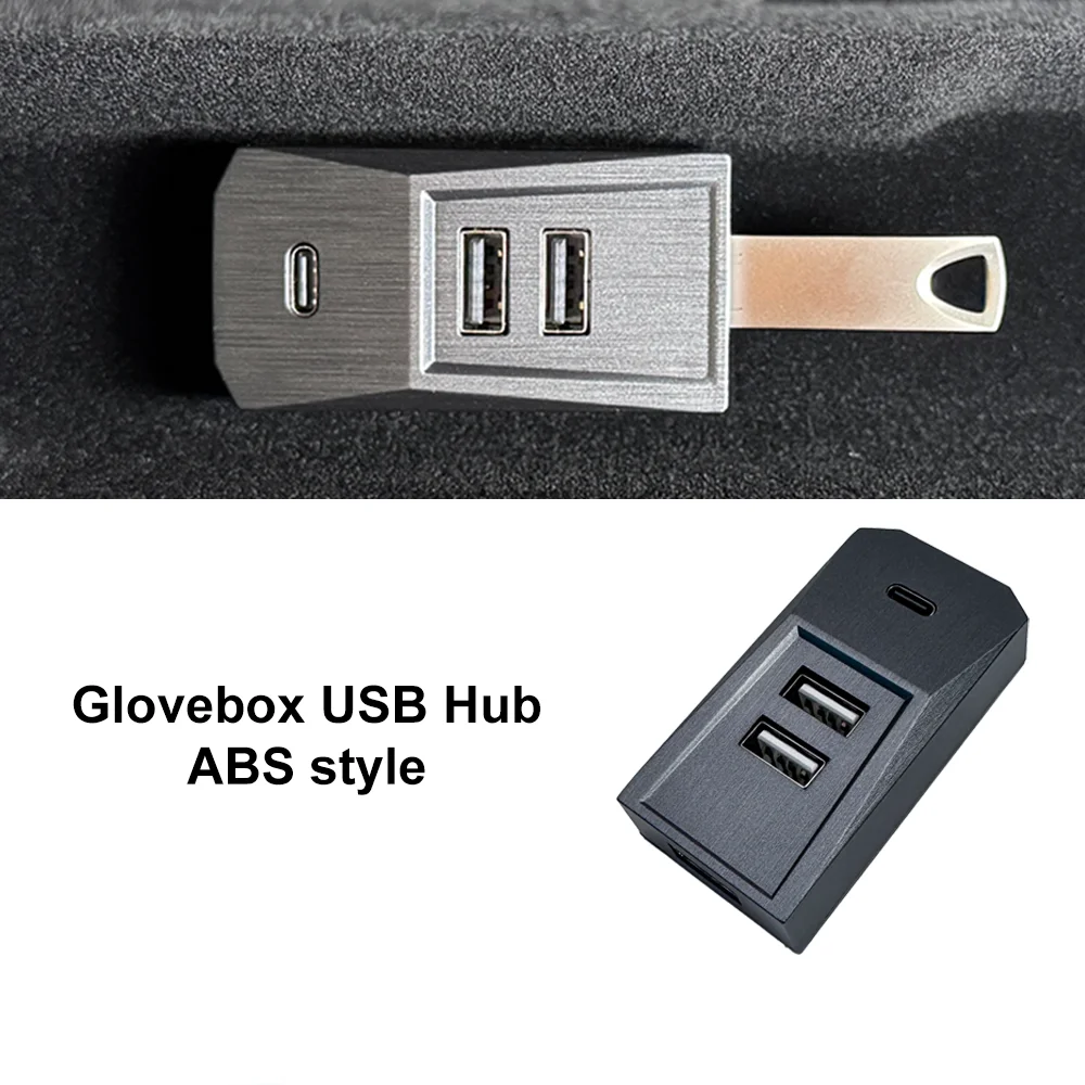 TESY Glovebox USB-Hub für Tesla Neues Modell YL Y Launch Juniper Standard Model 3 Highland Typ-C Splitter Dockingstation Daten – Detail 8