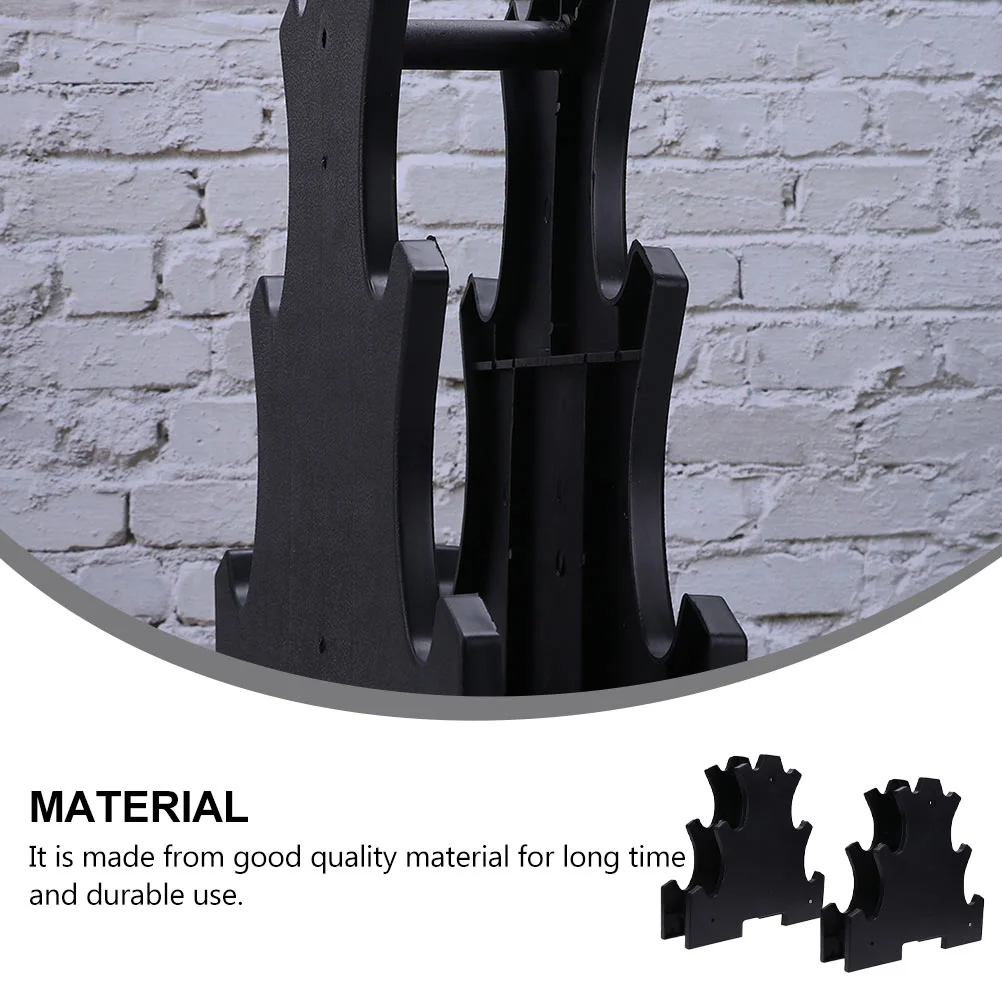 2 Pcs Electroplating Dumbbell Rack Storage Stands for Dumbbells Bracket Abs Holders Fitness