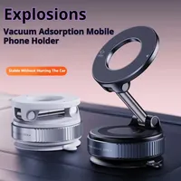 Magnetic Vehicle Mounting Stand For Magsafe Phone Holder Suction Cup Vacuum Magnetic Phone Stand 360° Rotatable Foldable Bracket