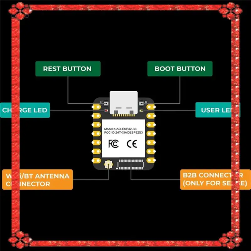 توصيل 24 ساعة ESP32 S3 مجموعة لوحة تطوير لـ Meshtastic/Lora/Lorwan، XIAO ESP32S3، SX126، 868Mhz 915Mhz هوائي، Wifi، Bl