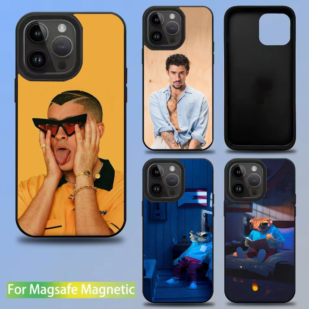 

Singer B-Bad B-Bunny Phone Case For iPhone 16,15,14,13,12,11,Pro,Max,Plus,Mini,SE New Magsafe Magnetic Wireless Charging
