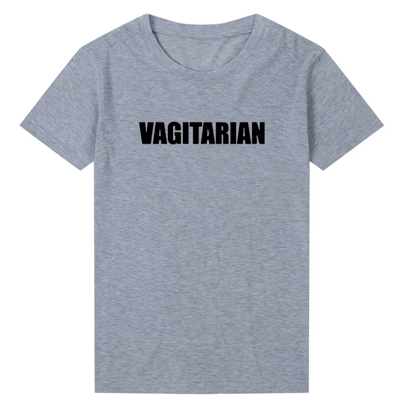 Vagitarian Funny Meme Saying Unisex T Shirts Cotton O Neck Sarcastic Graphic Tee Offensive T-shirts Parody Clothes Dropshipping