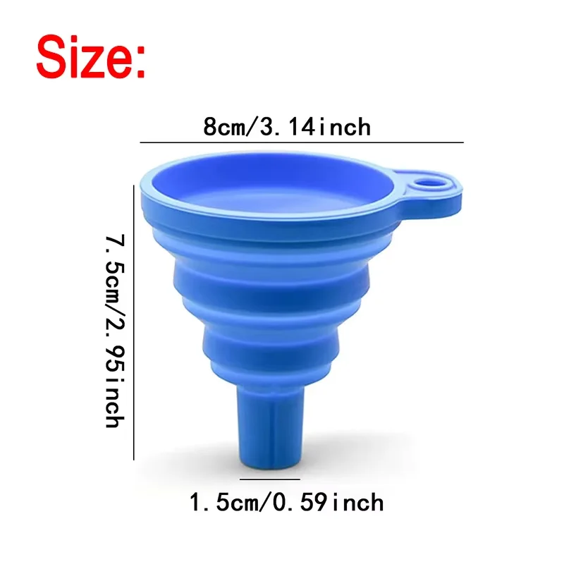 Universal 1PC Car Engine Funnel Silicone Liquid Funnel Washer Fluid Change Foldable Portable Auto Funnel Car Acesssories