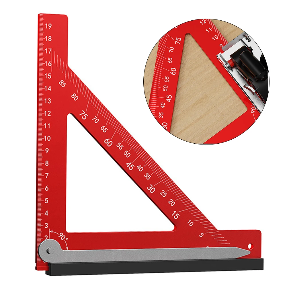 Efficient Measuring Tool Adjustable Angle Triangle Ruler Made from Robust Aluminum Alloy for Woodworking Precision