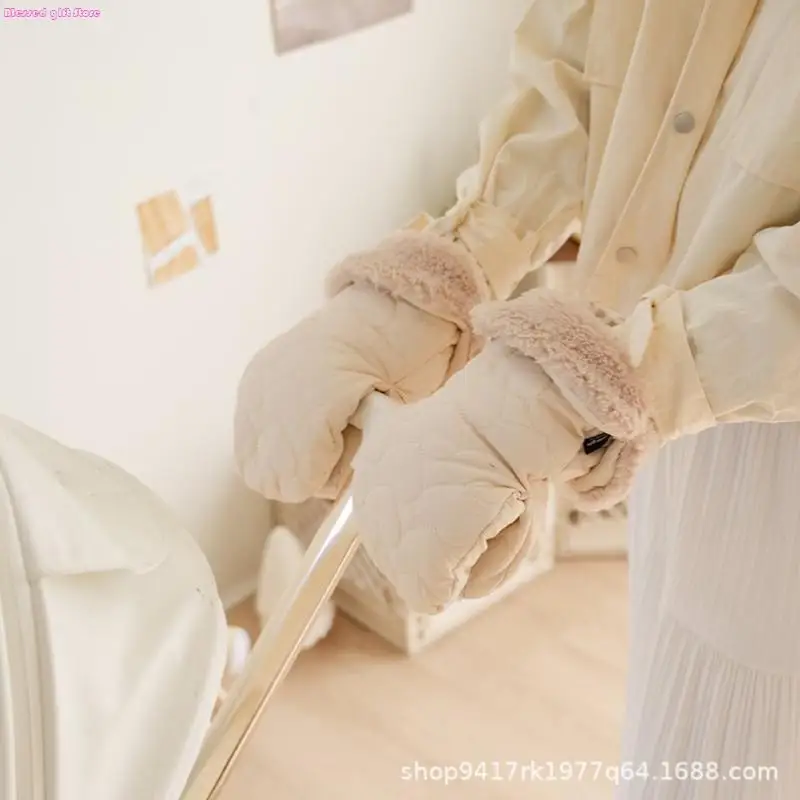 

D0JC Pram Hand Muff Waterproof Pushchair Gloves Hand Warmer Anti-Freeze Thick Warmer