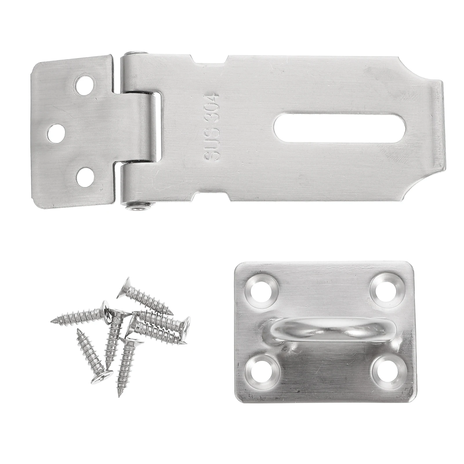 

Stainless Steel Door Buckle Latch Lock Hardware Clasp Safety Security Cabinet HaspLatch 304 Grade Non Rust Door Window Drawer