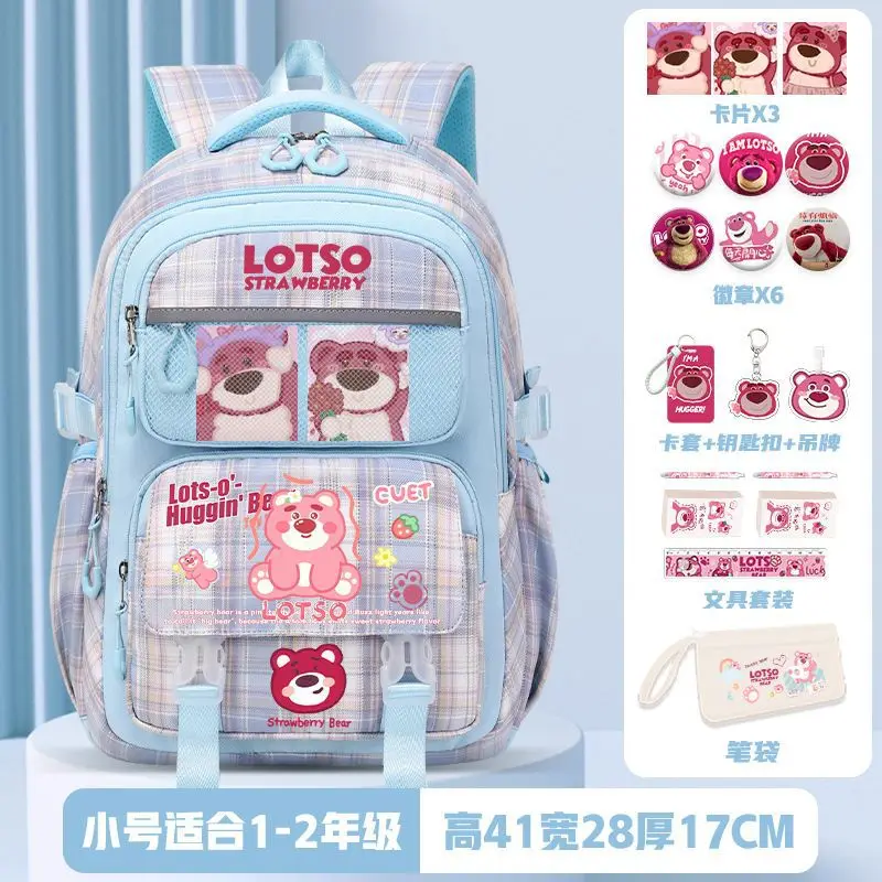 Sanrio New Strawberry Bear Student Schoolbag Large Capacity Spine Protection Cartoon Children Backpack