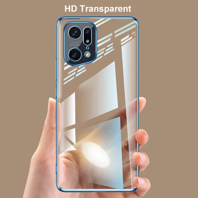 Transparent Silicone Case For OPPO Find X2 X3 X5 Pro X3 Lite Neo Soft Cover Phone Case For OPPO A36 A76 A96 5G A15 A15S A16 A16S