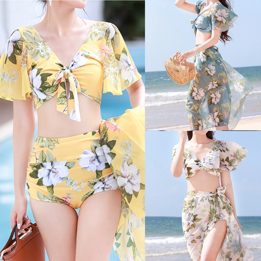 

Women Sexy Swimsuit Bikinis Set Beachwear Vacation Bikini Set Split Swimsuit Three Piece Set Sexy Swimsuit Beachwear