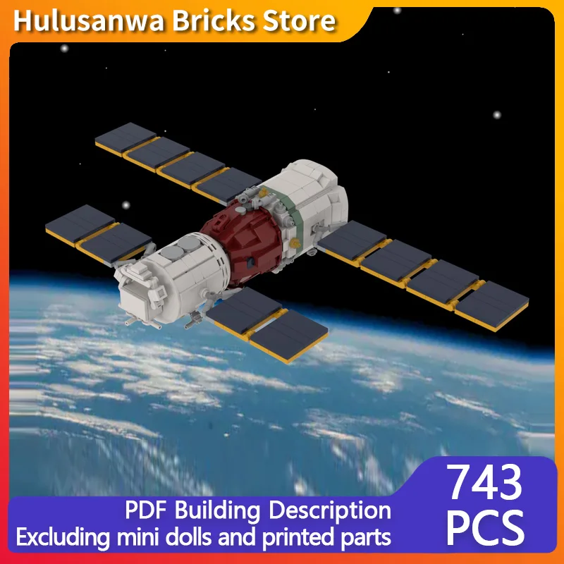 

Uncrewed Spacecraft Model MOC Building Bricks War Equipment Modular Technology Gifts Holiday Assemble Children Toys Suit