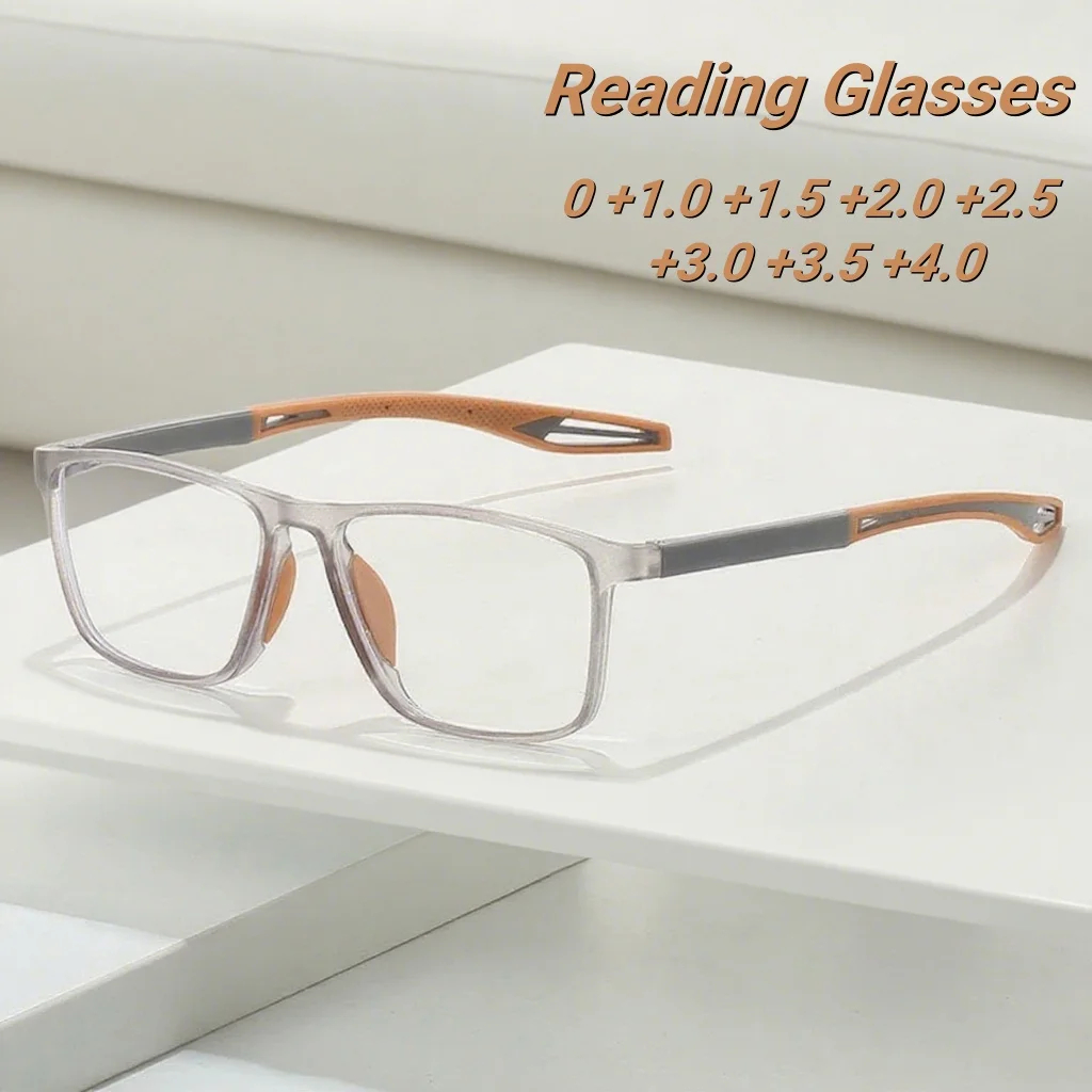 

New TR90 Sports Anti Slip Reading Glasses Women Male Elderly Eyeglasses Blue Light Blocking Eye Protection Presbyopia Glasses