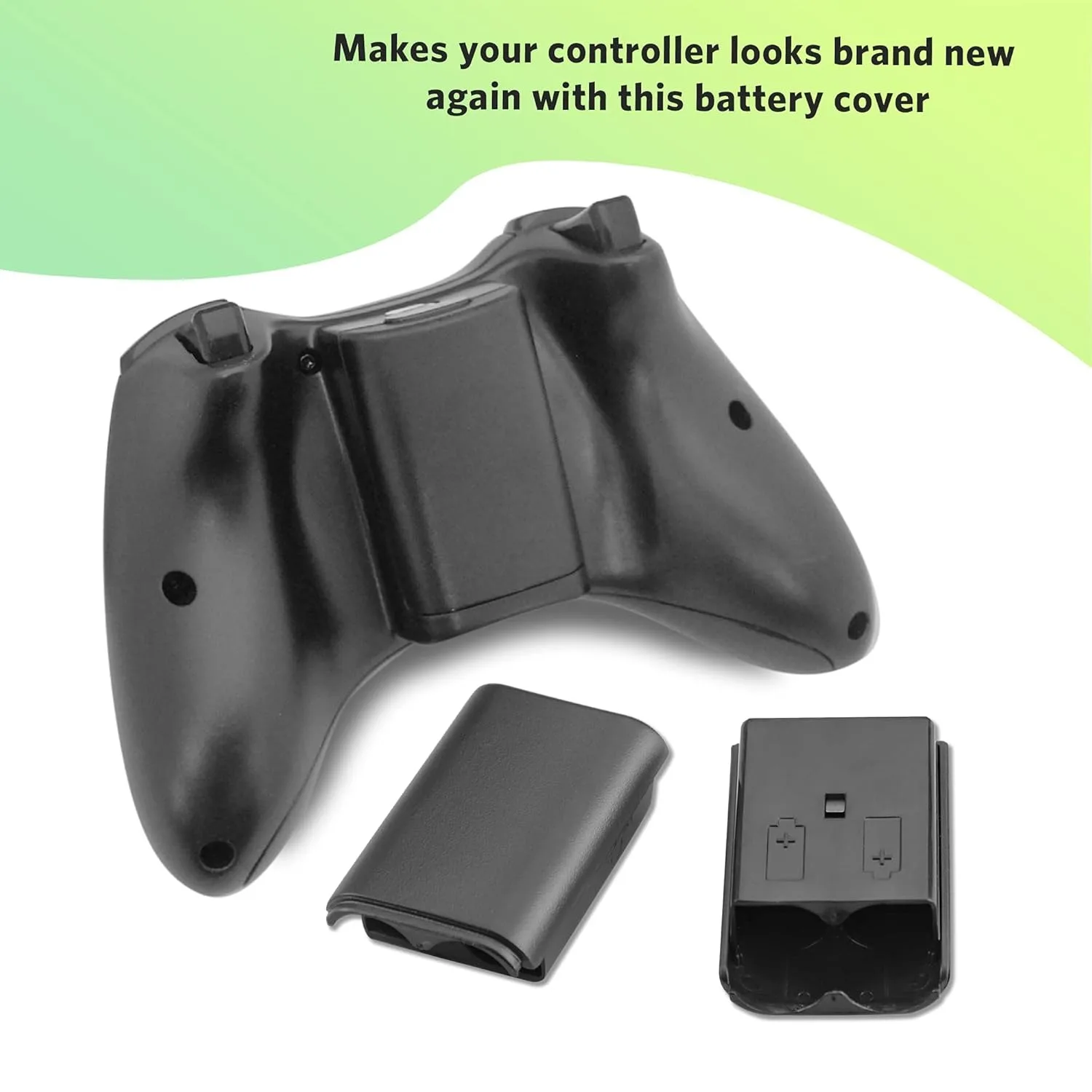Battery Pack Cover Shell Durable Replacement Repair Part for Xbox 360 Wireless Controller Battery Compartment Lid Game Accessory