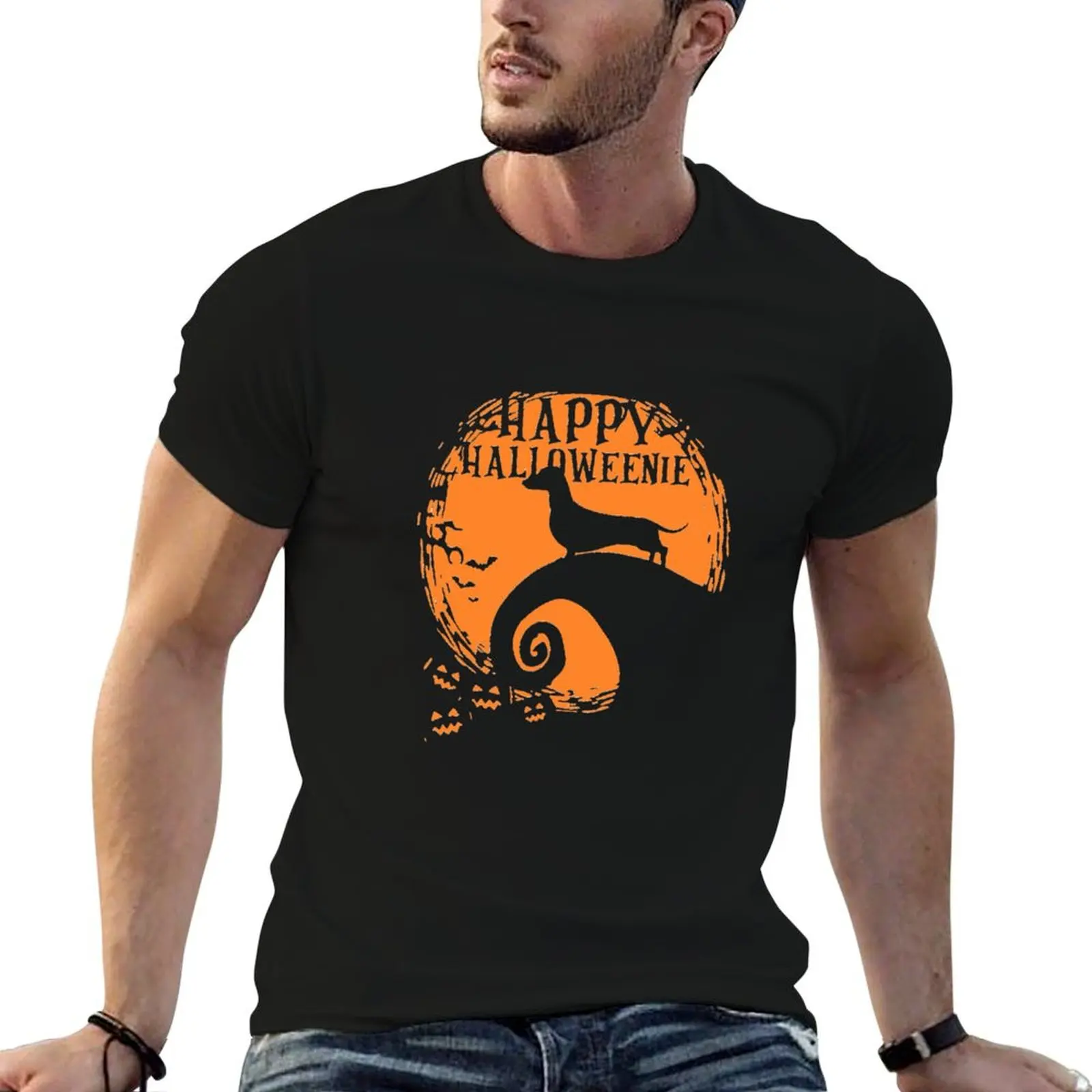 Happy Halloweenie T-Shirt t shirt for man cotton t shirt man man t shirts high quality luxury brand T-shirt