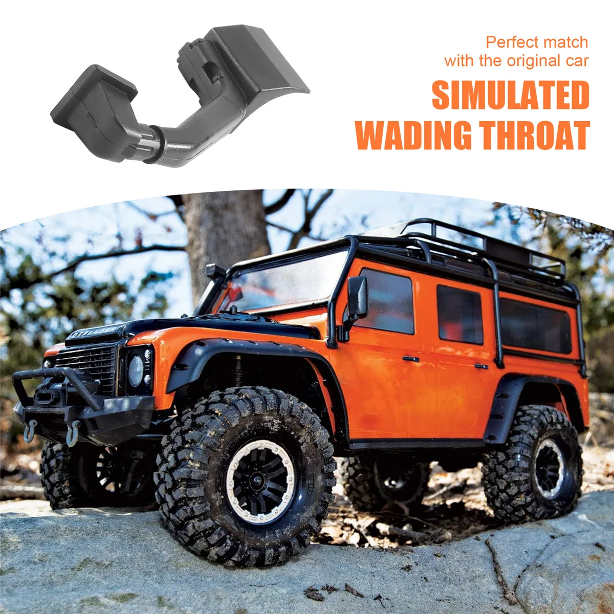 

1/10 RC Crawler Black Snorkel for Axial SCX10 SCX10 III AXI03007 MST Jeep Wrangler Body ShellJAS