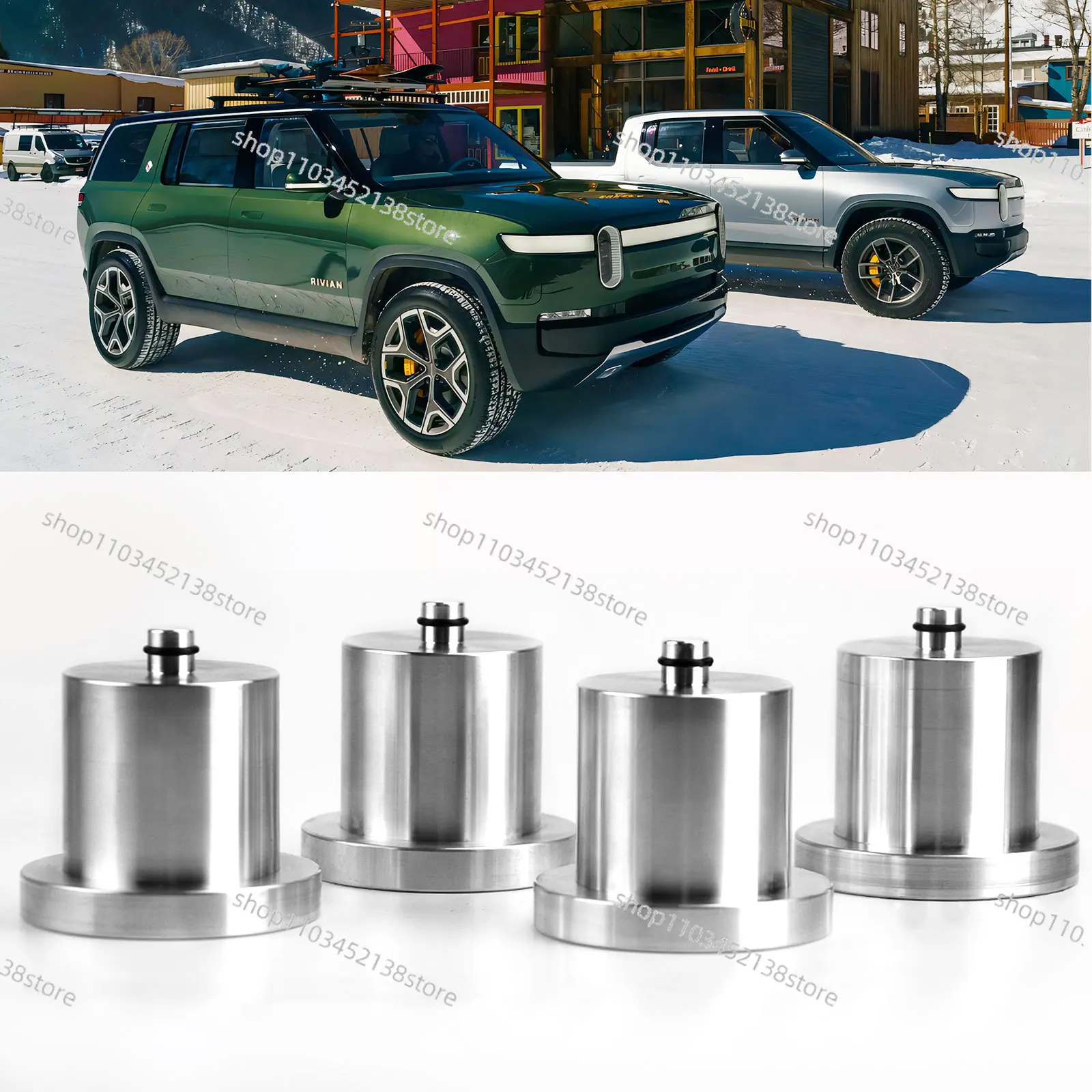 

Для алюминиевых напольных домкратов Rivian, адаптеров подъемных точек Jack Pad