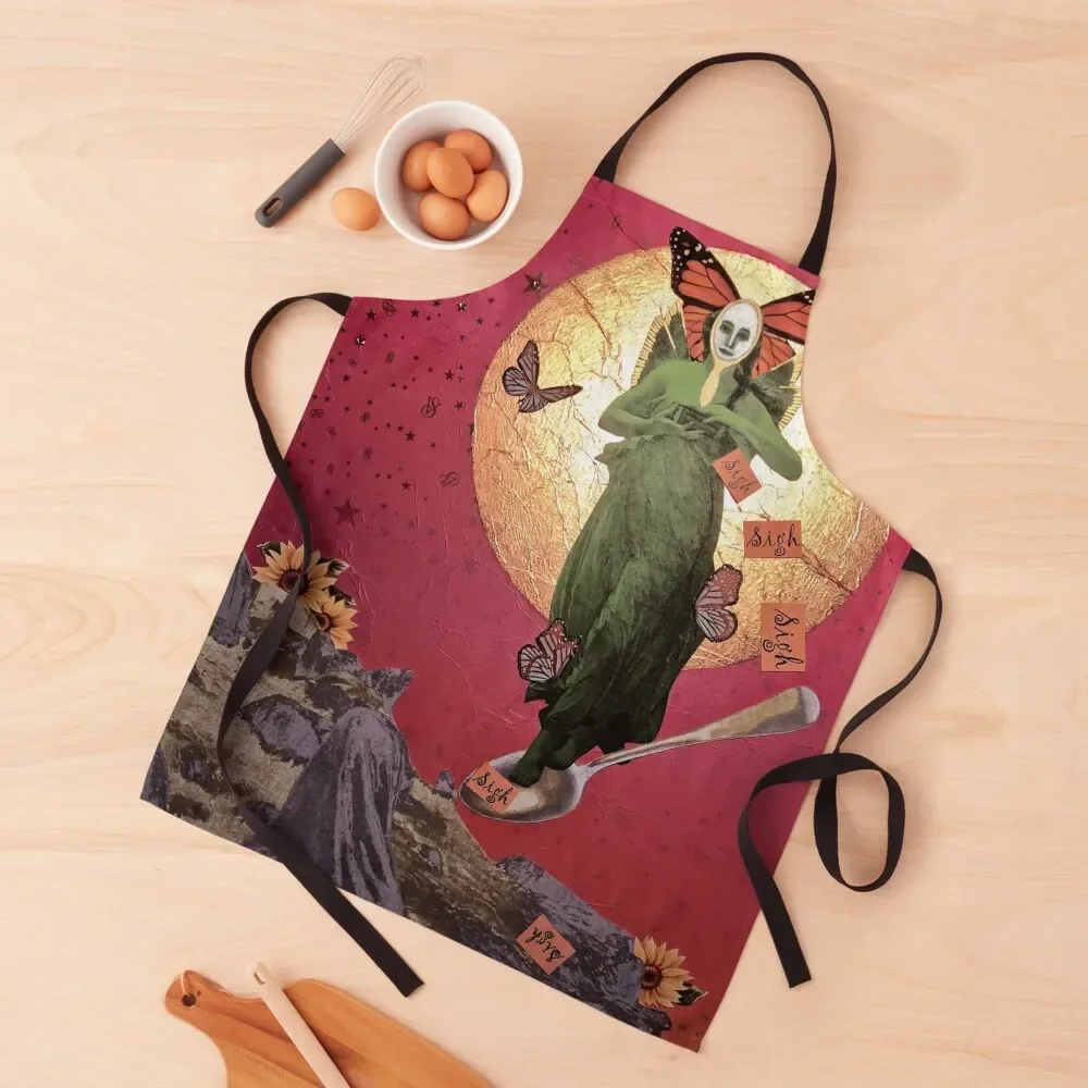 Pandora Green Fairy Collage Apron professional hairdressing for home useful pieces Apron