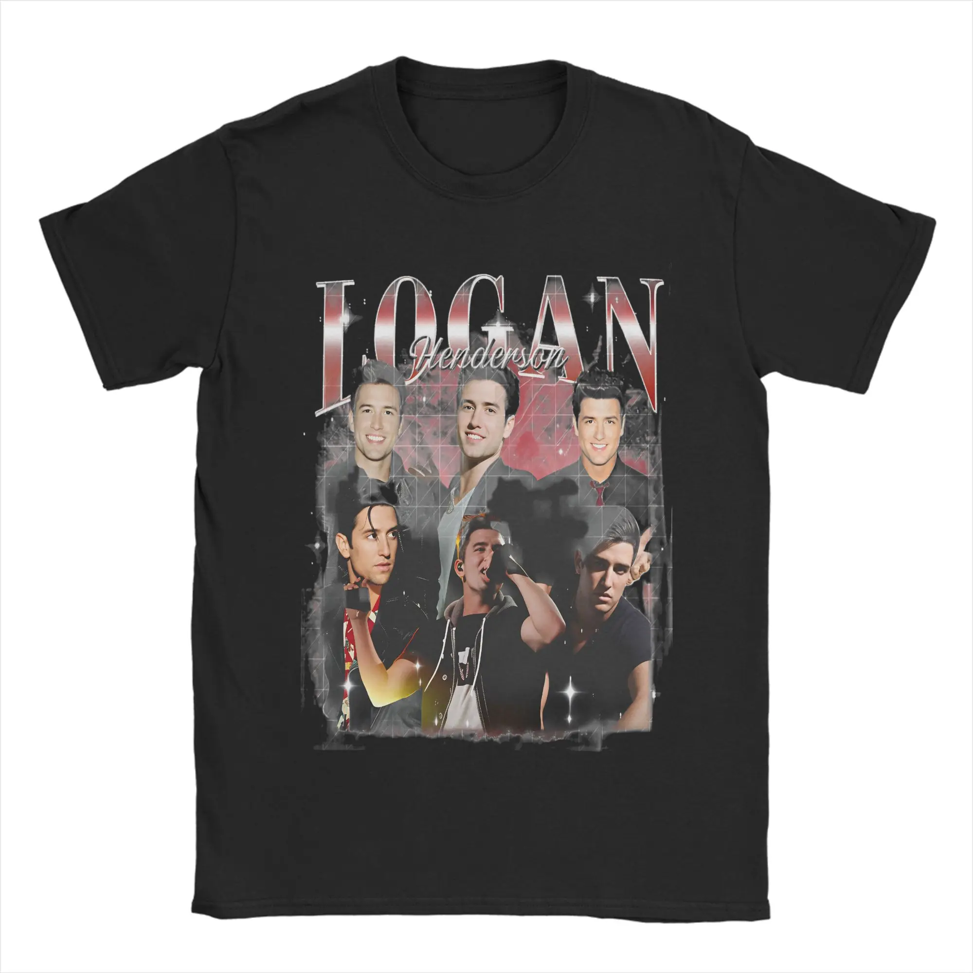 وقت كبير راش لوجان هندرسون تي شيرت موضة تي شيرت قصير الأكمام Vintage التي شيرت الصيف القطن طاقم الرقبة حجم كبير 5XL تيز