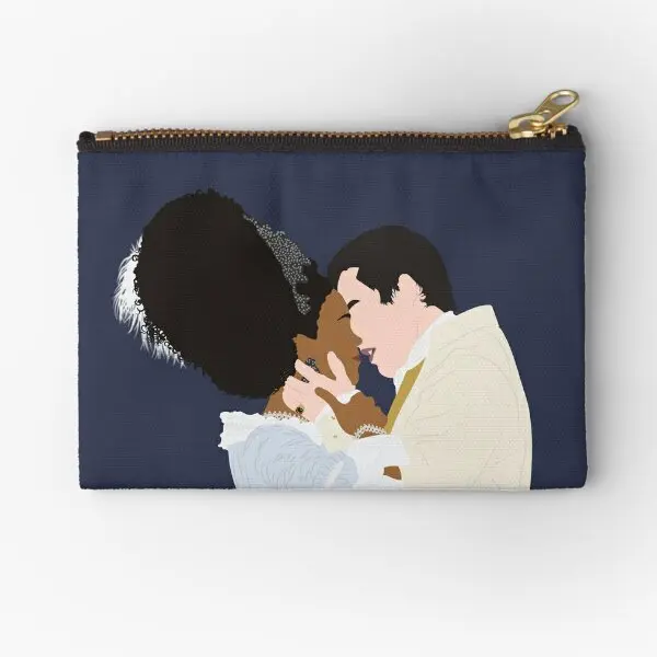 King George Kissing Queen Charlotte  Zipper Pouches Socks Storage Panties Cosmetic Key Bag Money Small Women Men Wallet Coin