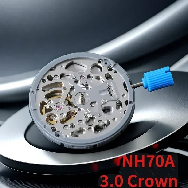 NH70/NH70A Hollow Automatic Watch Movement 21600 BPH 24 Jewels High Accuracy Wristwatches Replacements Watch Wrist for Seiko Mod