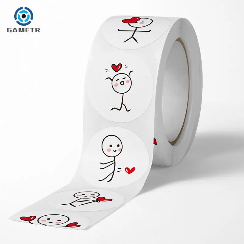 500pcs Valentine's Day Stickers Love Labels for Wedding Holiday Gift Decoration Envelope Sealing Stickers