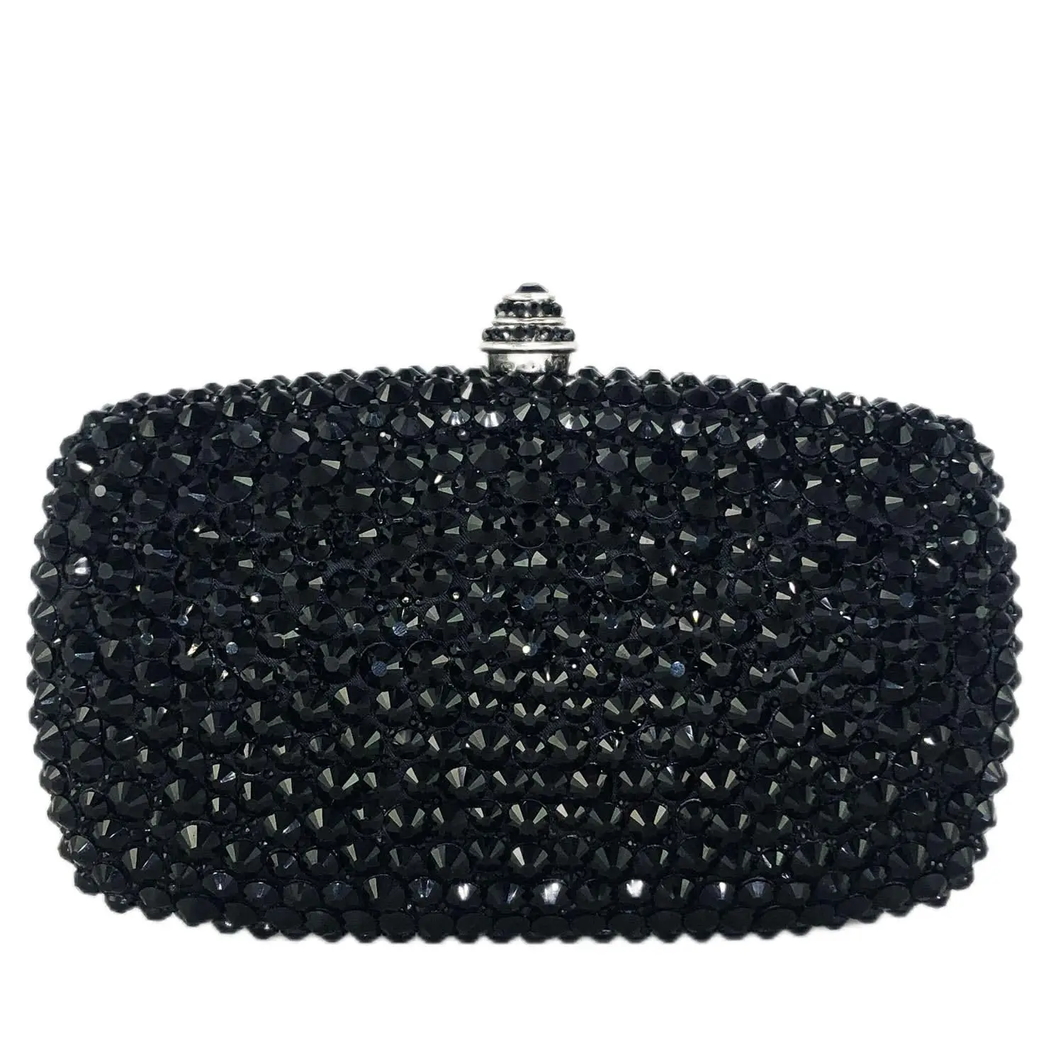Boutique De FGG Crystal Clutch Purse with Spikes Women Party Clutch Bag Rhinestone Evening Handbags Wedding Prom Clutch,Mini