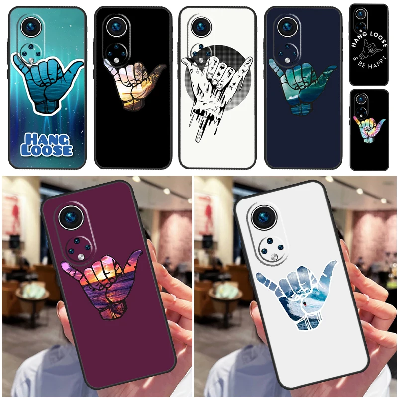 Surfer Surf Hang Loose Case For Huawei P30 Lite P40 P20 P50 Mate 50 Pro P Smart Nova 5T Honor X8 X9 50 70 Cover