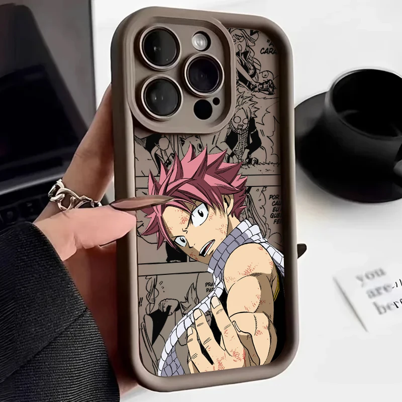 FAIRY TAIL Natsu For Apple iPhone 15 14 13 12 11 XS XR X 8 7 Pro Max Plus Soft Eye Ladder Phone Case Cover