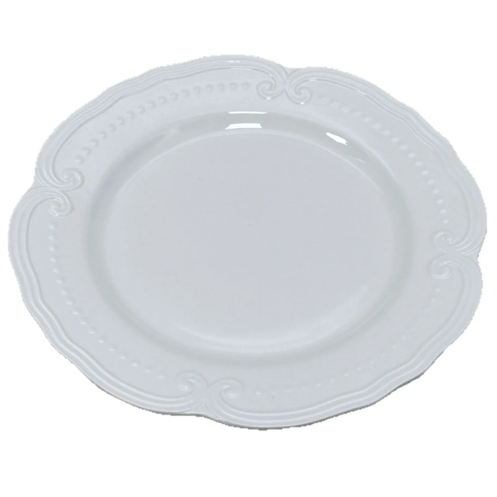 HYS New Embossed Ceramic Western Food Plate Household Steak Plate Creative Flat Plate Pasta