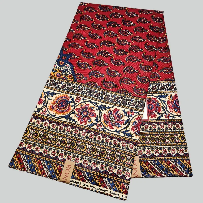 

46 дюймов * 6 ярдов цельный Java в африканском стиле с принтом хлопчатобумажной восковой ткани для DIY шитья одежды, брюк, наволочки R2323